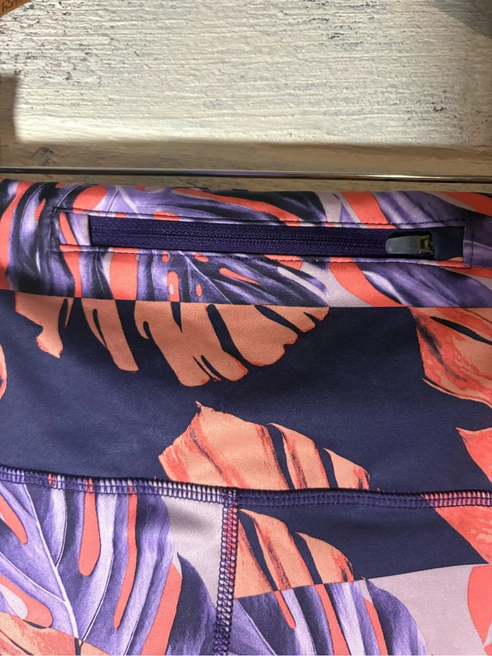 Nike DRI-FIT Fast Runway Print Eggplant High Rise Running Tights XS